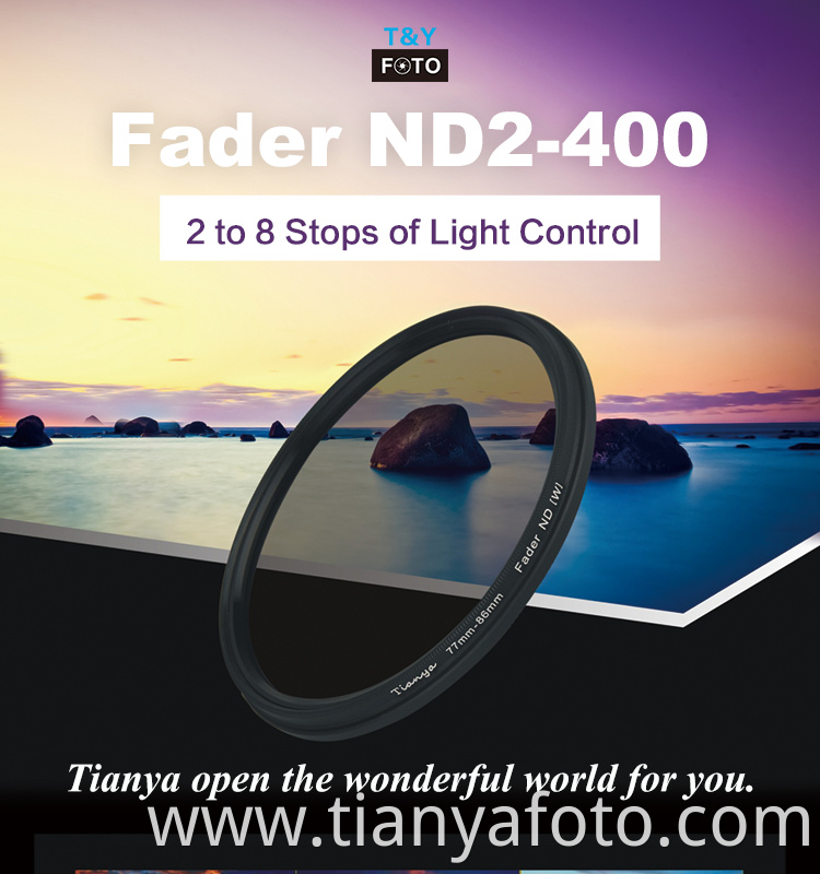 37-82mm Adjustable Fader ND2-400 Filter